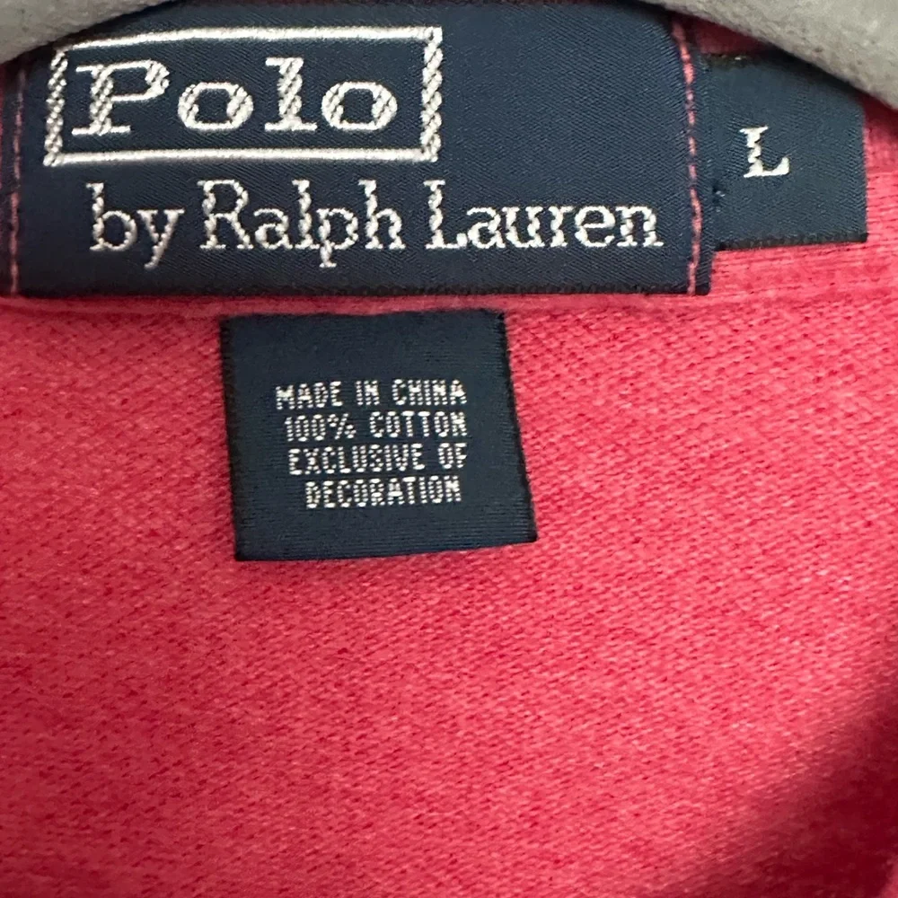 Polo Ralph‎ Lauren Polo Shirt Mens L Red/Pink Heather 100% Cotton Short Sleeve